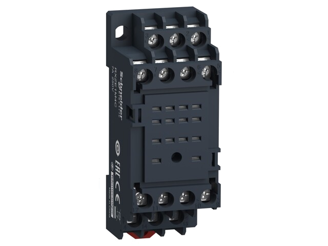 Socket; 7A; RXZS2; op DIN-rail; schroefklemmen; Serie: RXM; plastic Socket; 7A; RXZS2; op DIN-rail; schroefklemmen; Serie: RXM; plastic